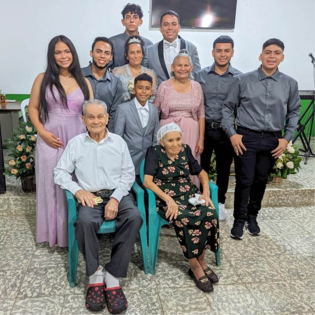 Pastor's family in the church